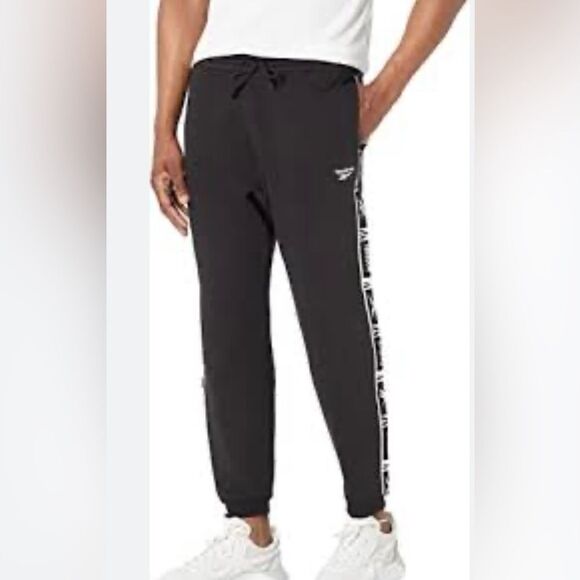 Reebok Men’s Training Essentials Tape Joggers Size: XLarge Color: Black/White - Picture 1 of 6